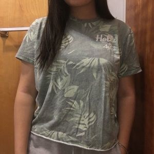 Hollister Faded Tropical Green Short Sleeved Tee